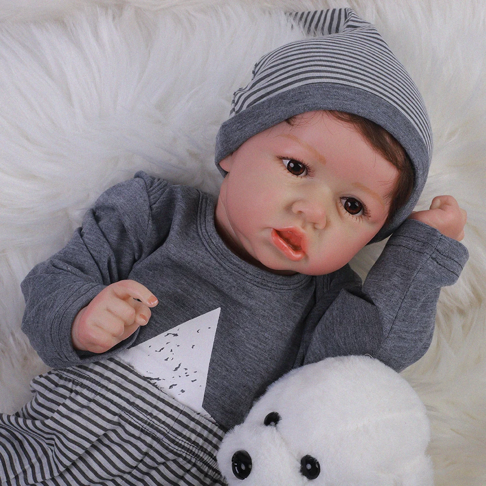 20 &quot50 см кукла для малышей мягкая виниловая силиконовая Bebe Reborn Baby Doll фигурка
