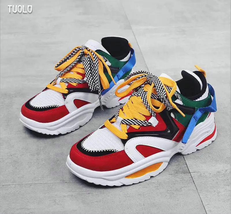 Новинка 2018 женские осенние туфли на платформе повседневные кроссовки женская