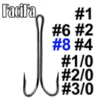 Рыболовный крючок, двойной крючок, с длинным хвостовиком, без оплетки, для завязывания мух, двойной крючок для джига, окуня, рыболовные снасти для мягкой приманки, 20 шт.