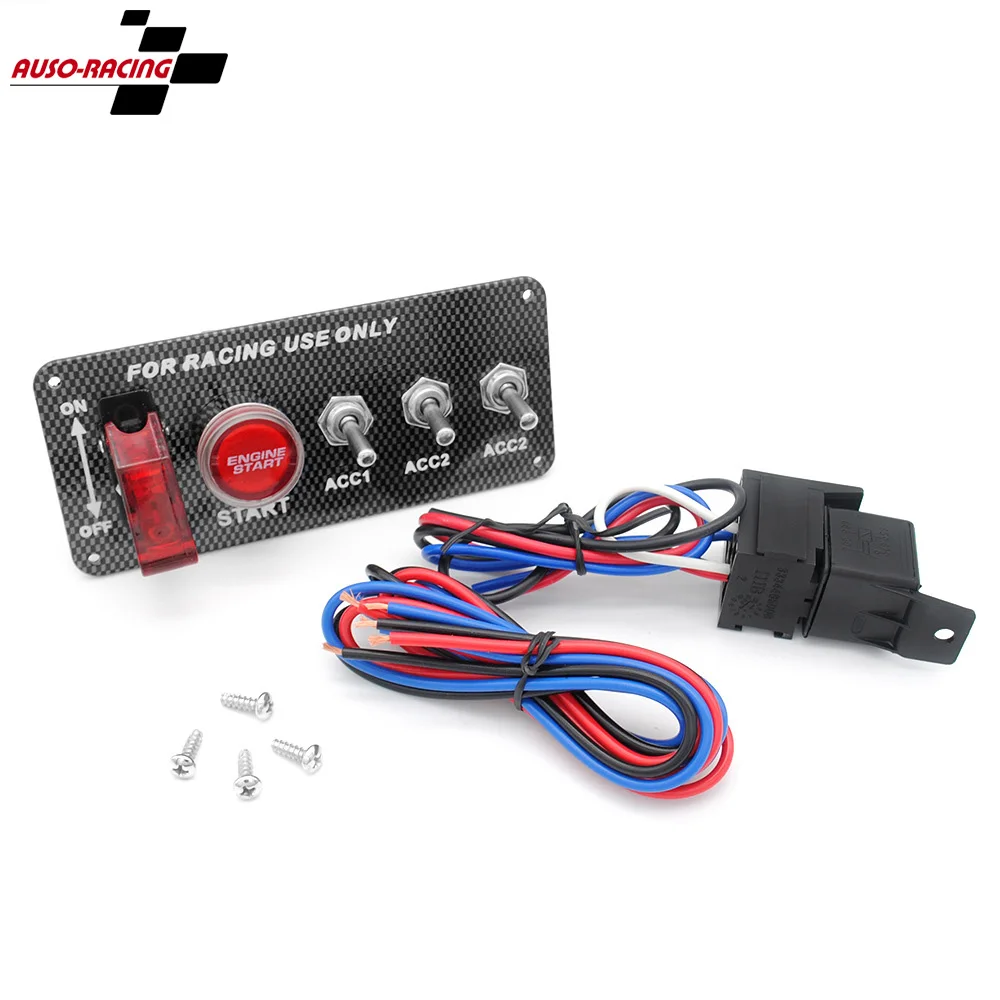 12 В Светодиодная панель переключателя зажигания для гоночного автомобиля кнопка
