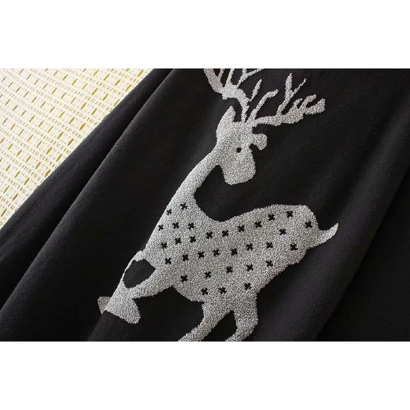 

Plus Size Women's Hooded Red Black Sweaters Autumn Pullover Cute Printed Outwear Long Sleeved Tops