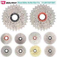 bolany road bike cassette 8s9s10s11speed freewheel 11 25t28t32t36t silver steel bicycle sprockets for shimano hg sram part