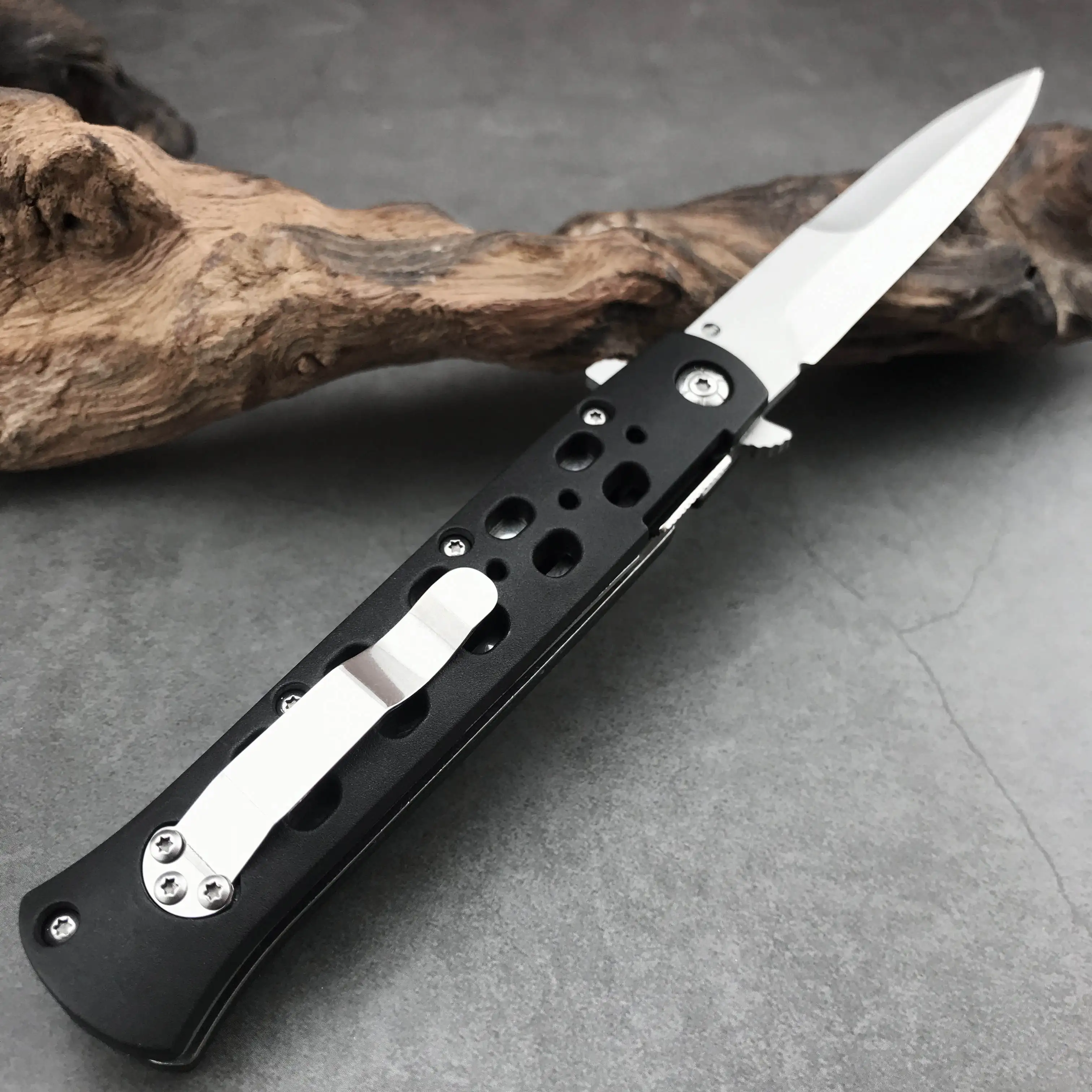 

Cold Steel-26S CS26S Ti-Lite Pocket Folding Knife Nylon Handle Outdoor Survival Hunting Camping Tactical Tools Assisted Opening