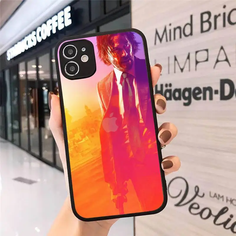 

John Wick tv gun Phone Case matte transparent For iphone 7 8 11 12 plus mini x xs xr pro max cover