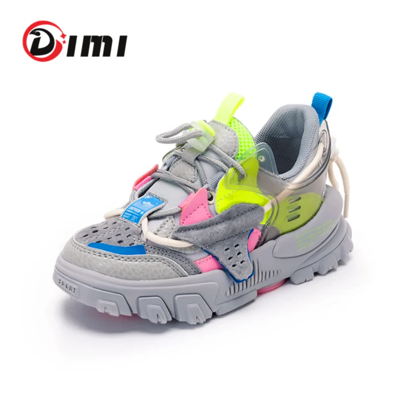 

DIMI High Quality Children Shoes Autumn New Boys Girls Casual Shoes Fashion Colorblock Trend Breathable Non-slip Kids Sneakers