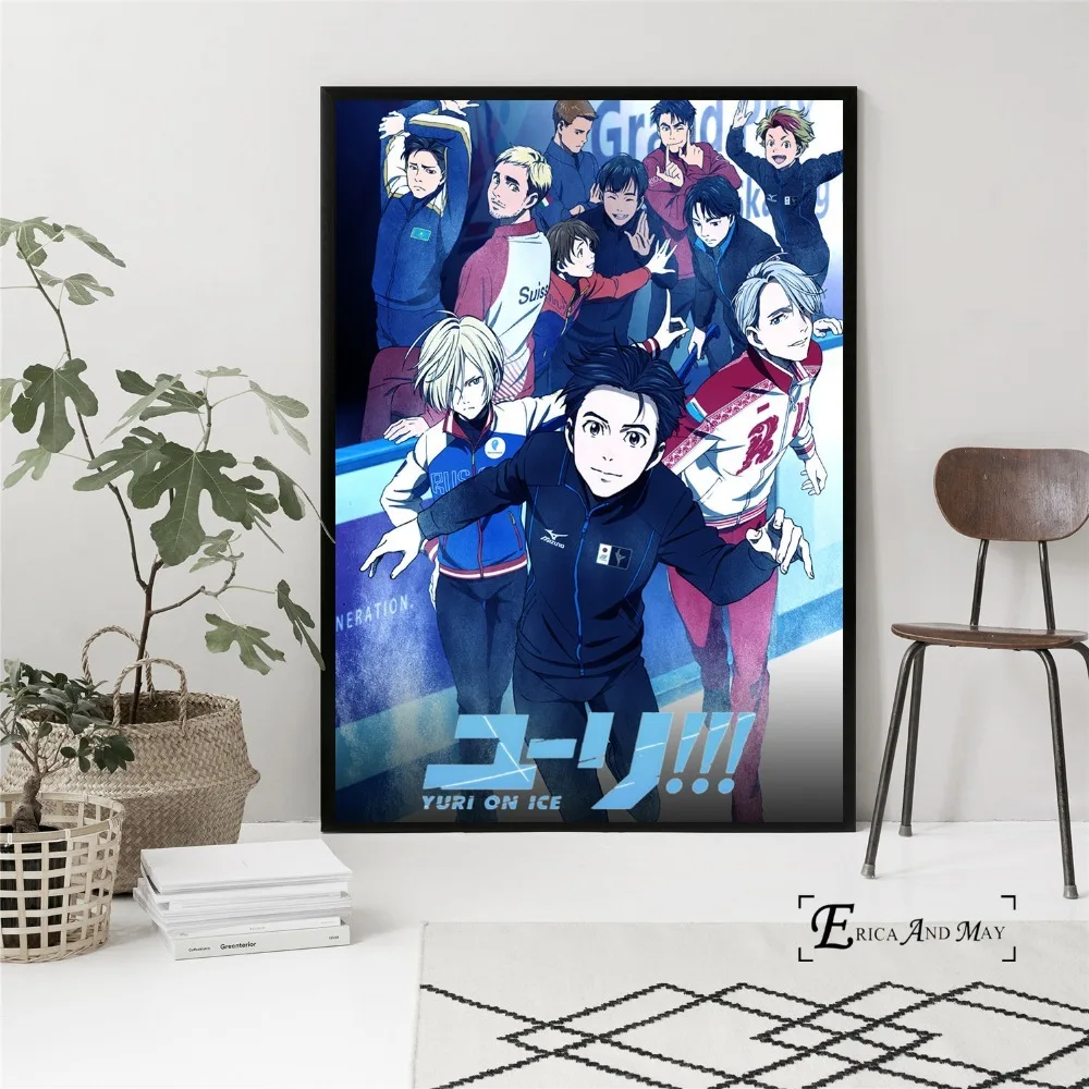 Yuri On Ice аниме персонажи Картина на холсте постеры и принты для гостиной без рамки