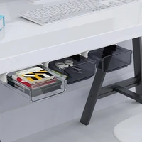 self stick pencil tray under desk drawer organizer table storage box self adhesive hidden organizer office stationery organizer