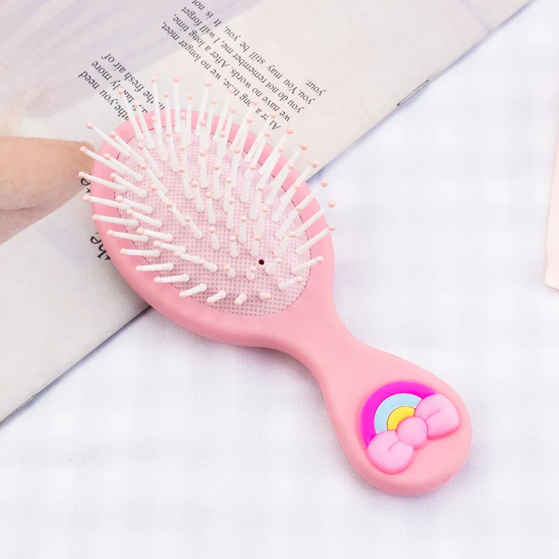 

Cute Girl Heart Folding Airbag Comb Cartoon Portable Plastic Air Cushion Comb Head Massage Comb Folding Comb With Makeup Mirror