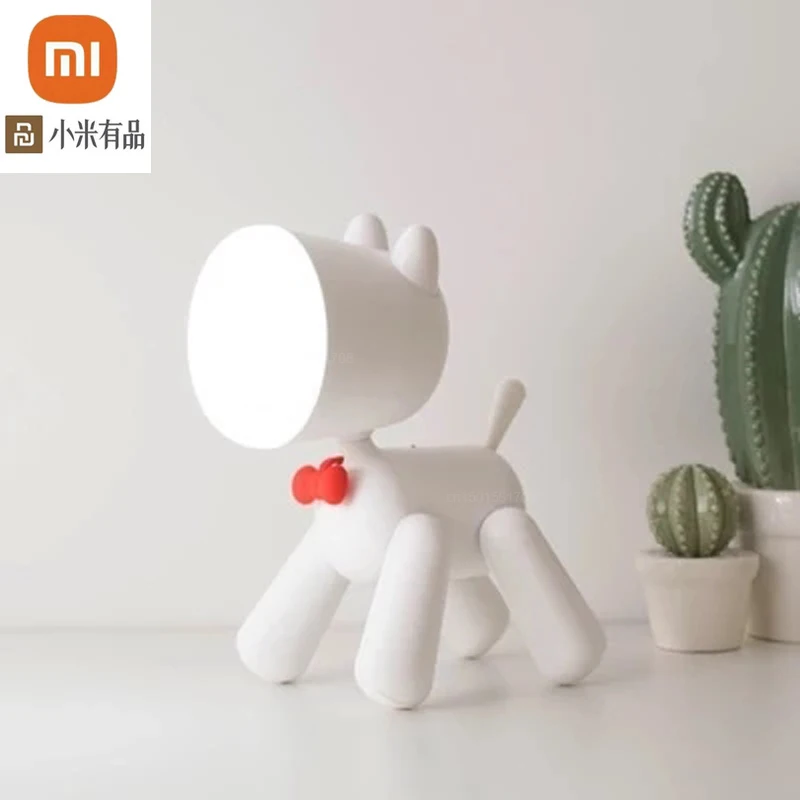 

Мультяшный ночник xiaomi youpin, прикроватная лампа для детской спальни, светодиодная лампа для чтения для разных собак и студентов, зарядка чере...