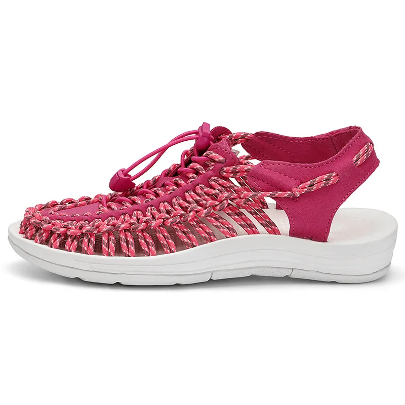 

Termainoov Women Sandals Weave Knit Sneakers Sport Shoes Flat Big Size 35-44 Couples Elastic Tightness Running Shoes