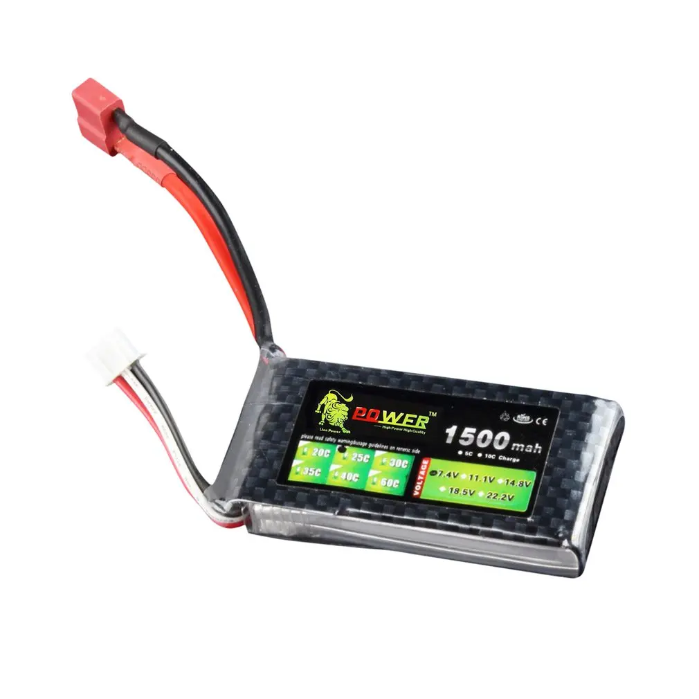 

Batteries 7.4 V 1500 MAH 25C Lipo Battery Power For Helicopter Airplanes RC Car Model Remote Control Toys Parts