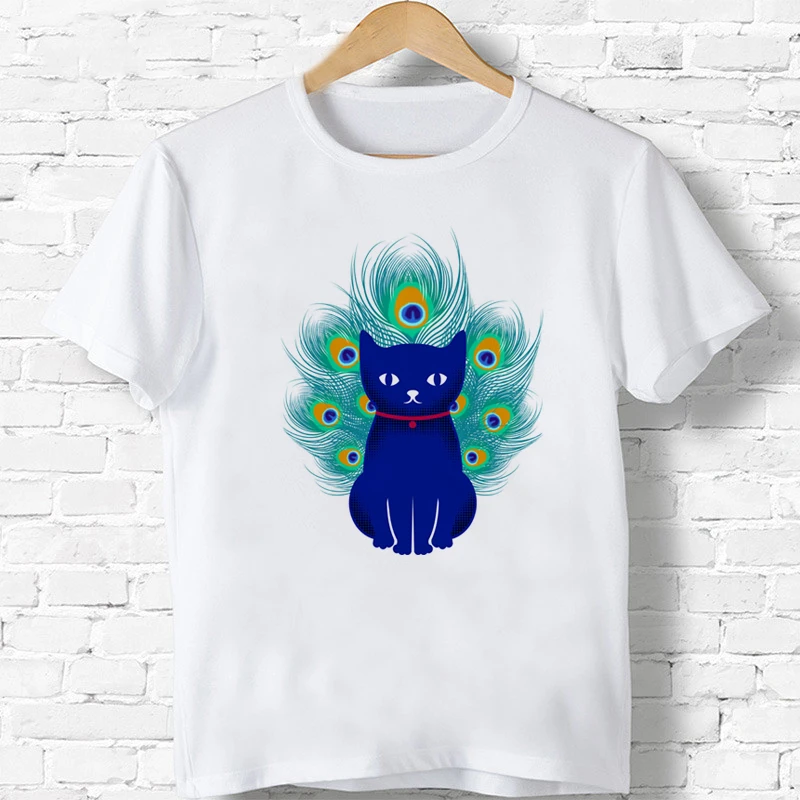 

Peacockcat T-Shirt Summer Short Sleeve New Harajuku Fashion Movie Casual Large Size O-Neck Boys/Girls T Shirt Tops