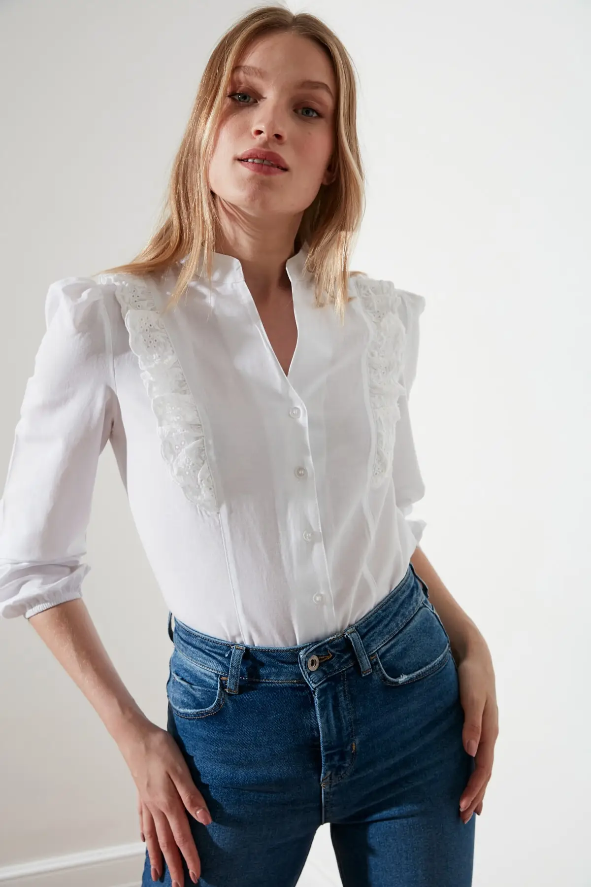 Обработанная подробная рубашка TWOSS20GO0044|Рубашки| |