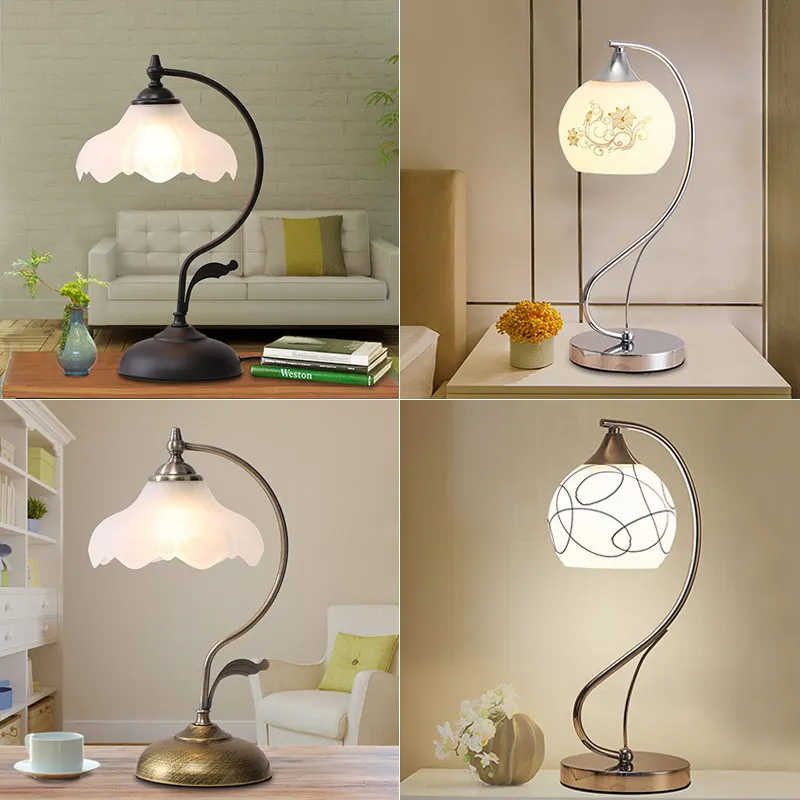 Европейская настольная лампа для спальни регулируемый светильник современный