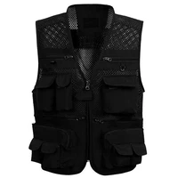 tactical vest fishing vests quick dry breathable many pocket mesh coat men summer photographer waistcoat sleeveless jacket
