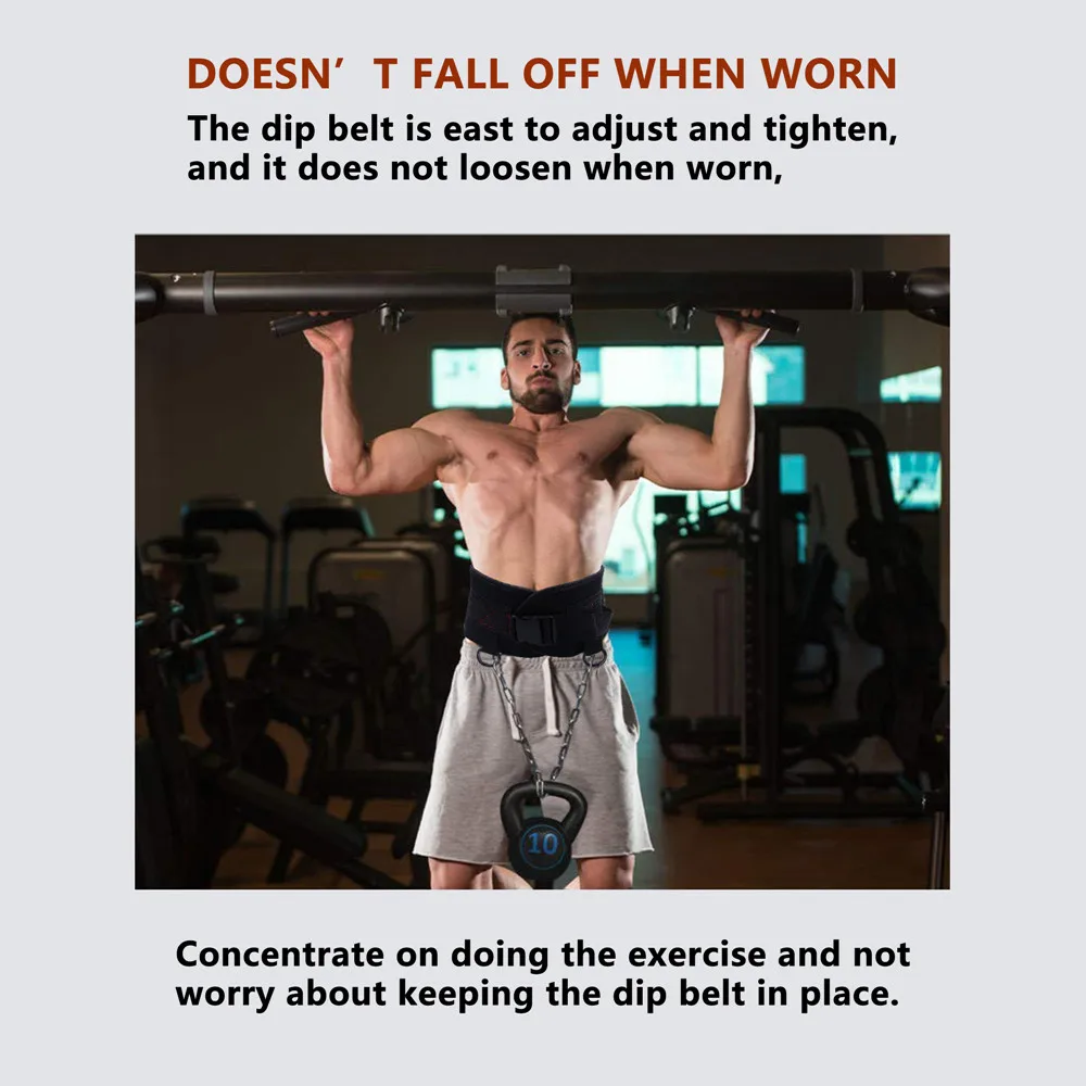 

Fitness Weight Lifting Dip Belt Crossfit for Bodybuilding Kettlebell Weight Workout Powerlifting Pull Up Waist Strength Gym Belt