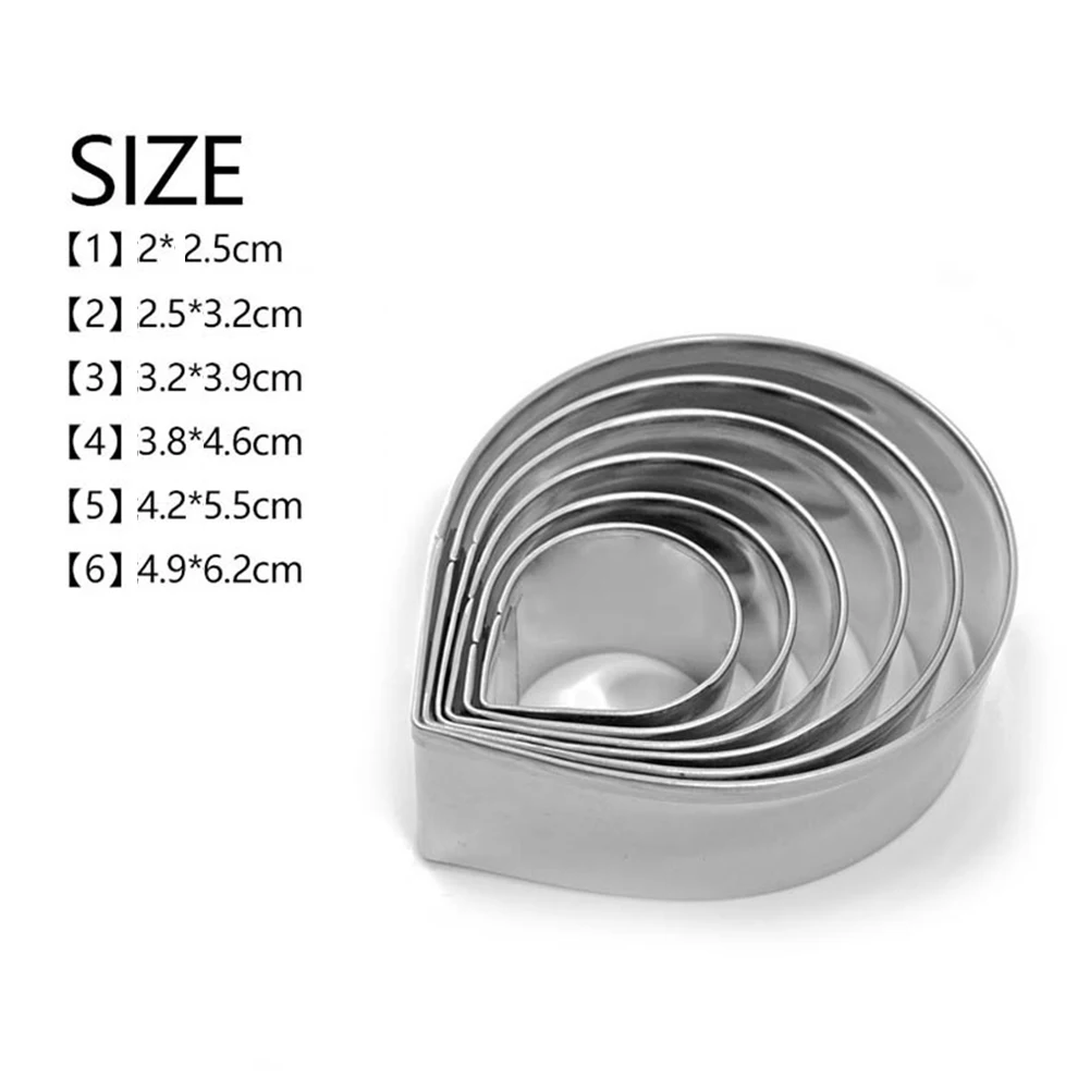 

6Pcs Stainless Steel Rose Flower Fondant Pinch Flower Icing Cake Tool Rose Flower Petal Peony Cookie Mold