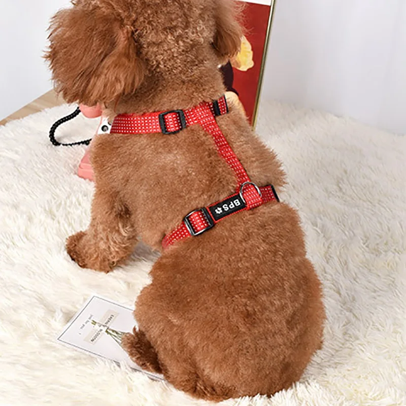 Новинка хит светоотражающий Регулируемый жилет для щенка без тяги поводок из