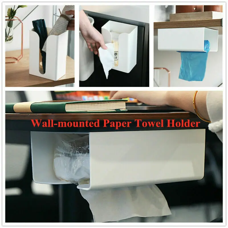 Новинка 2019 пластиковая коробка для хранения кухонной бумаги Настенная туалетной