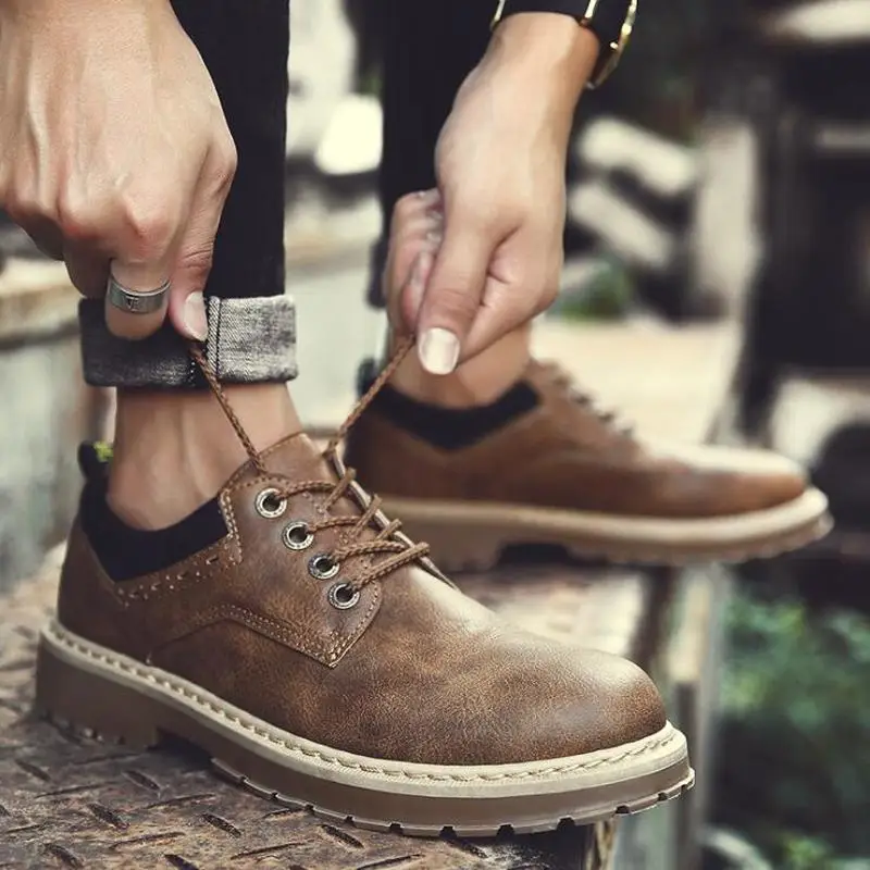 

Men's Leather Shoes, Men's Fashion Dress Shoes, Men's Oxford Spring and Autumn Non-slip Low-top Lace-up Luxury British Outdoor