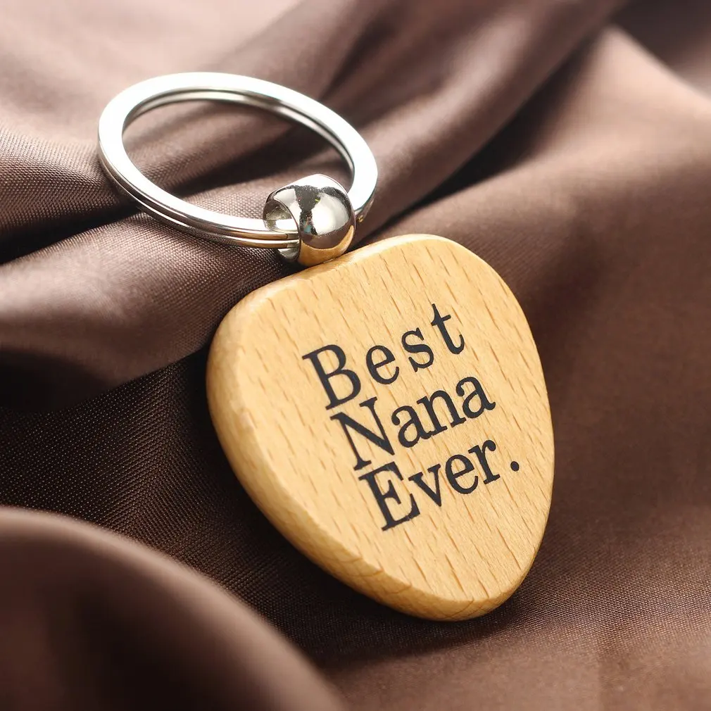Wood Keychain &quotLove You More&quot &quotBest Dad Ever&quot Nana Letter Keyring Elk Crucifix Fashion Car Bag Key chain Jewelry | Украшения