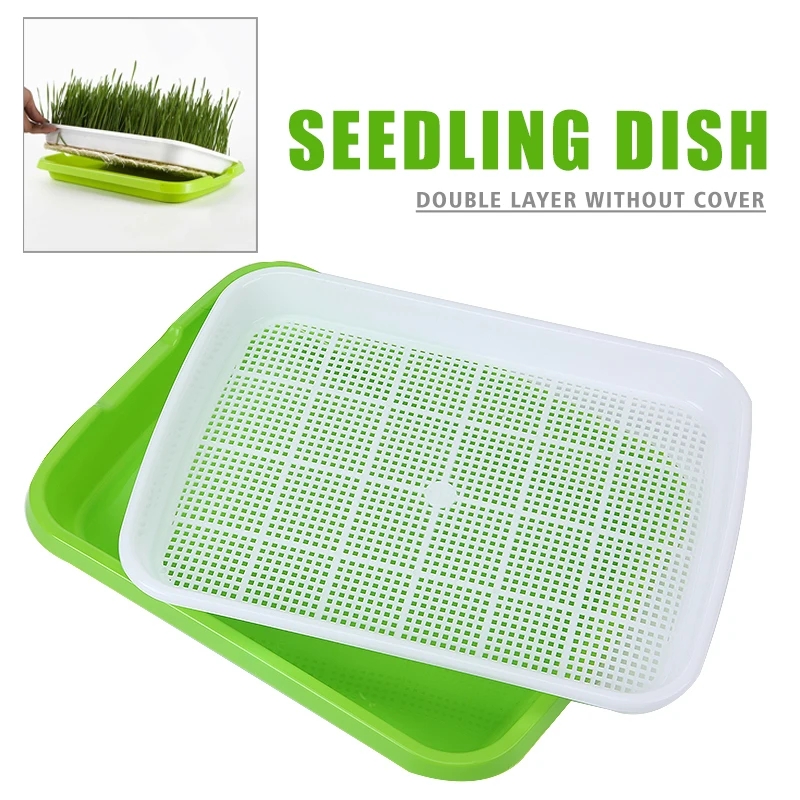 Seed Sprouter Tray Seed Germination Tray Kit Nursery Tray for Seedling Planting For Crops Wheatgrass Mung Greens Garden Supplies