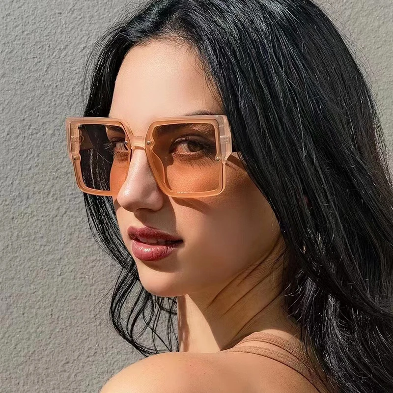 

New Oversize Square Women's Sunglasses Fashion Luxury Brand Gradient lenses Sunglasses Ladies Vintage Big Glasses Oculos UV400