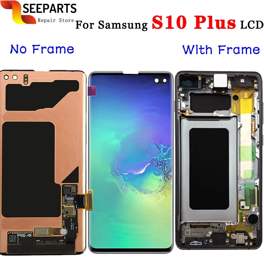 ЖК дисплей AMOLED 6 4 ''для Samsung Galaxy S10 Plus 2019 сменный сенсорный экран с дигитайзером