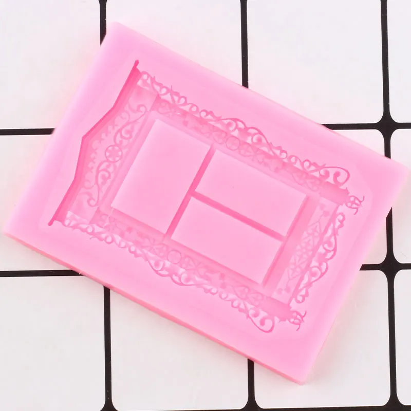 3D Window Cake Border Silicone Molds DIY Relief Cupcake Topper Fondant Decorating Tools Candy Clay Chocolate Gumpaste Mould | Дом и сад