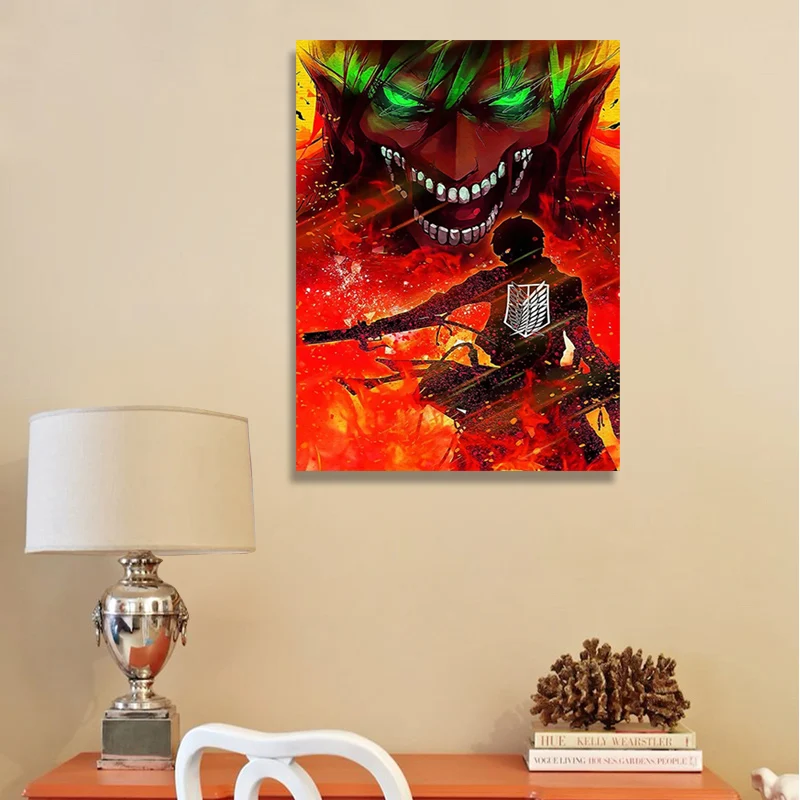 

Modular Hd Prints Attack On Titan Pictures Home Decoration Wall Art Fight Monster Canvas Painting Frame Poster For Living Room