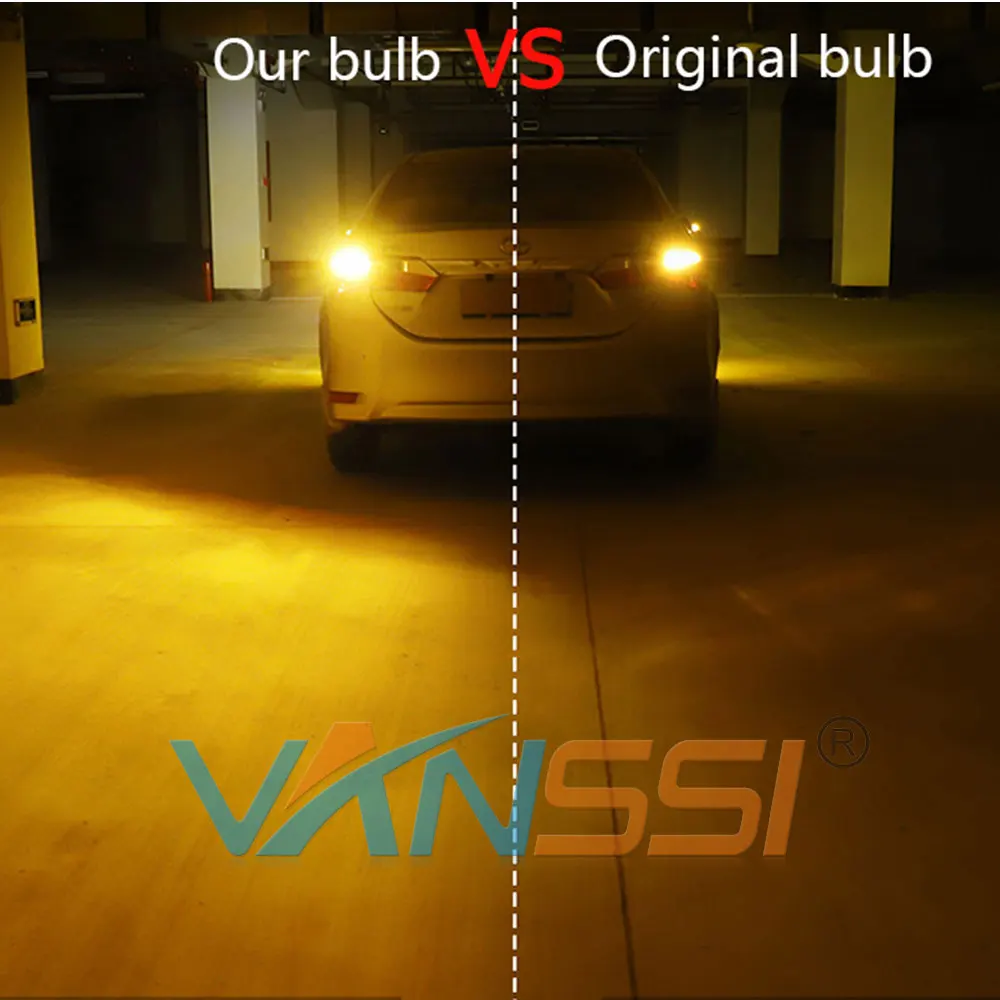 WY21W T20 7440A 7440NA светодиодные лампы янтарно-желтого цвета для указателей поворота со