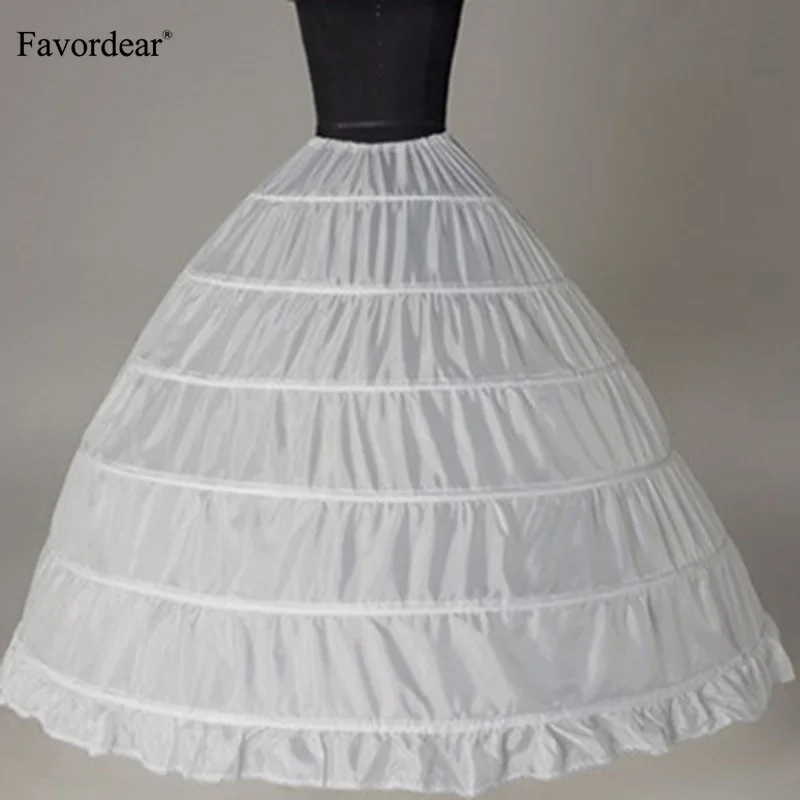 

2021 Нижняя юбка, 6 колец, 1 слой, длинная подъюбник, Белое Бальное Платье, Свадебное платье, подъюбник с ремешком