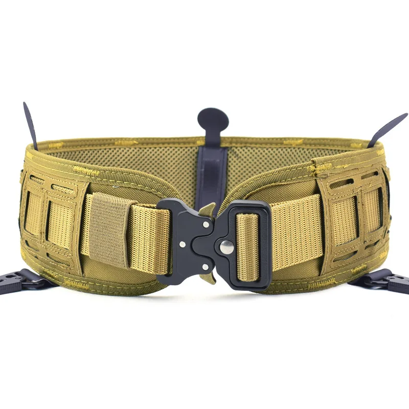 New Laser Cutting Tactical Waist Belt Water Resistant Adjustable Training Waistband Support for Molle System