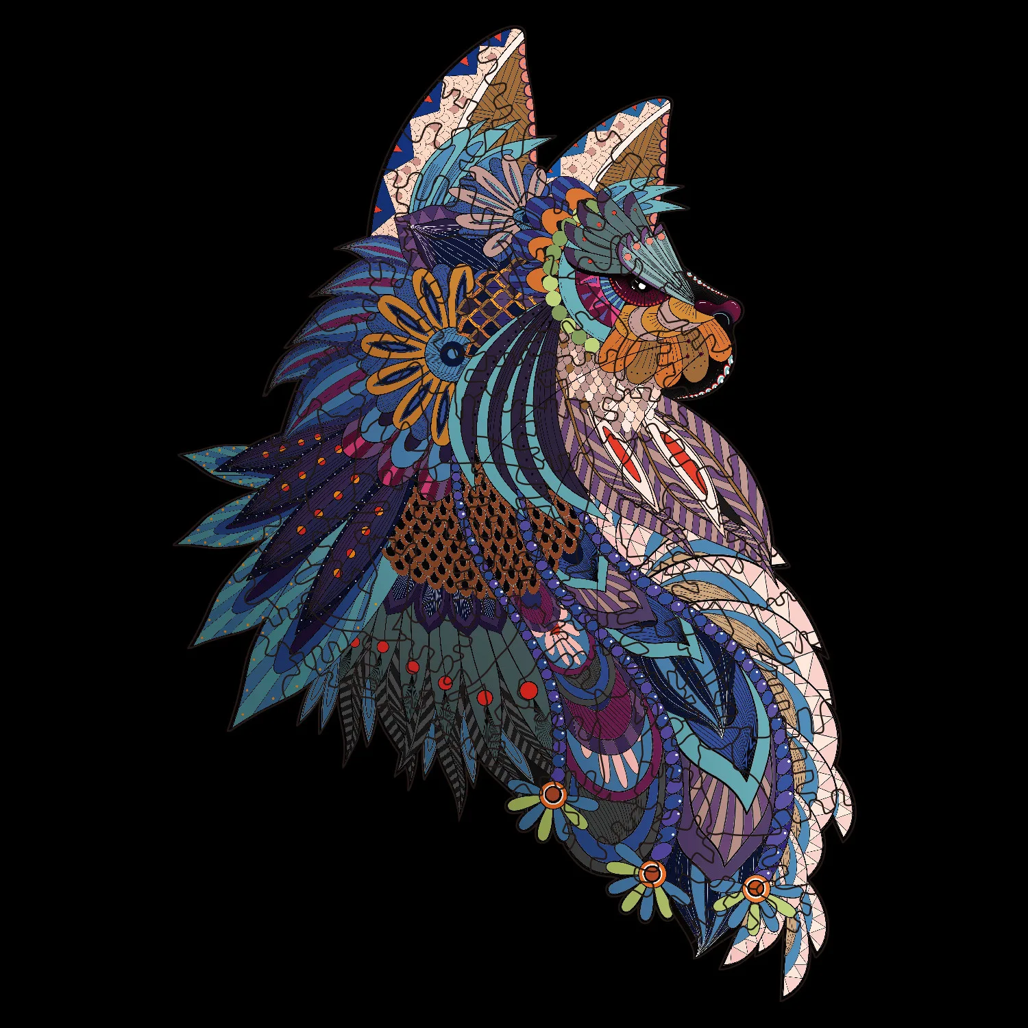 Уникальные загадочные Пазлы деревянный пазл животное Shape волк лиса сова коала