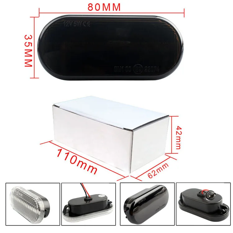 2 шт. светодиодные динамические Боковые указатели поворота для Volkswagen VW Bora Golf 3 4