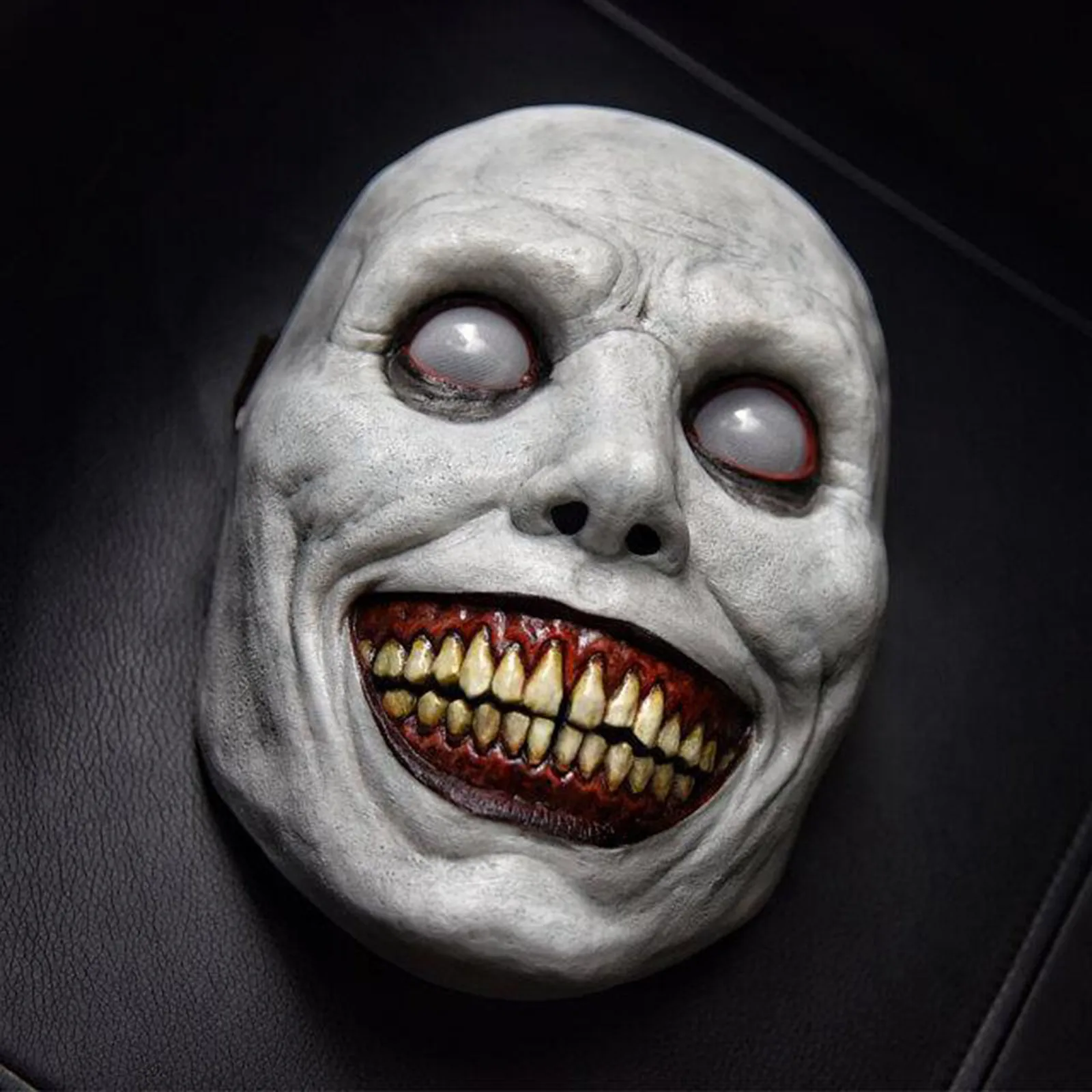 

Страшная маска на Хэллоуин, улыбающиеся демоны, ужасные маски на лицо, реквизит для косплея зла, головной убор, платье, искусственный подаро...