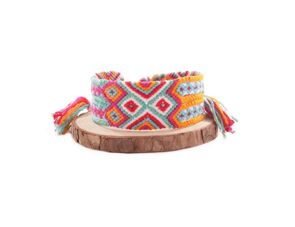 Красивый разноцветный браслет дружбы ручной работы для женщин и мужчин misangas wayuu