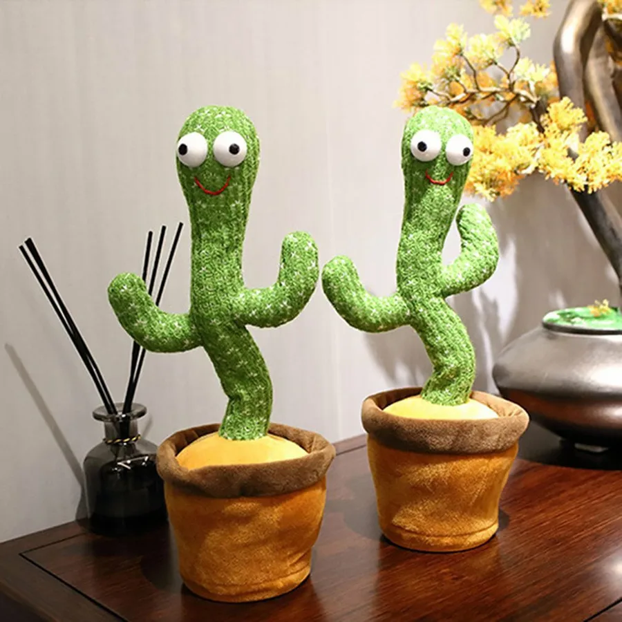 

Plush Dancing Cactus Toy Electronic Shake Dance With Song Light Recording Bluetooth Speaker Childhood Education Toy Home Decor