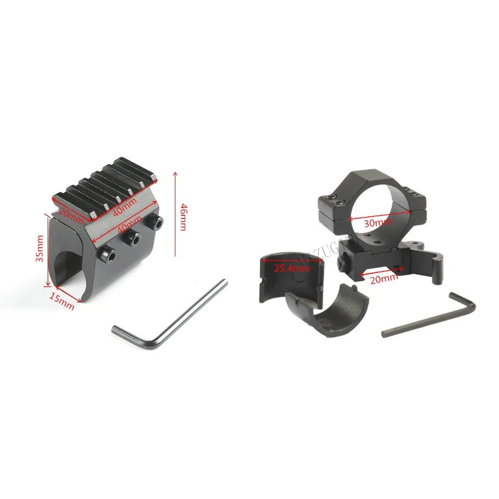 Тактическая монотрубная винтовка Пикатинни Вивера рельсовый адаптер 20 мм