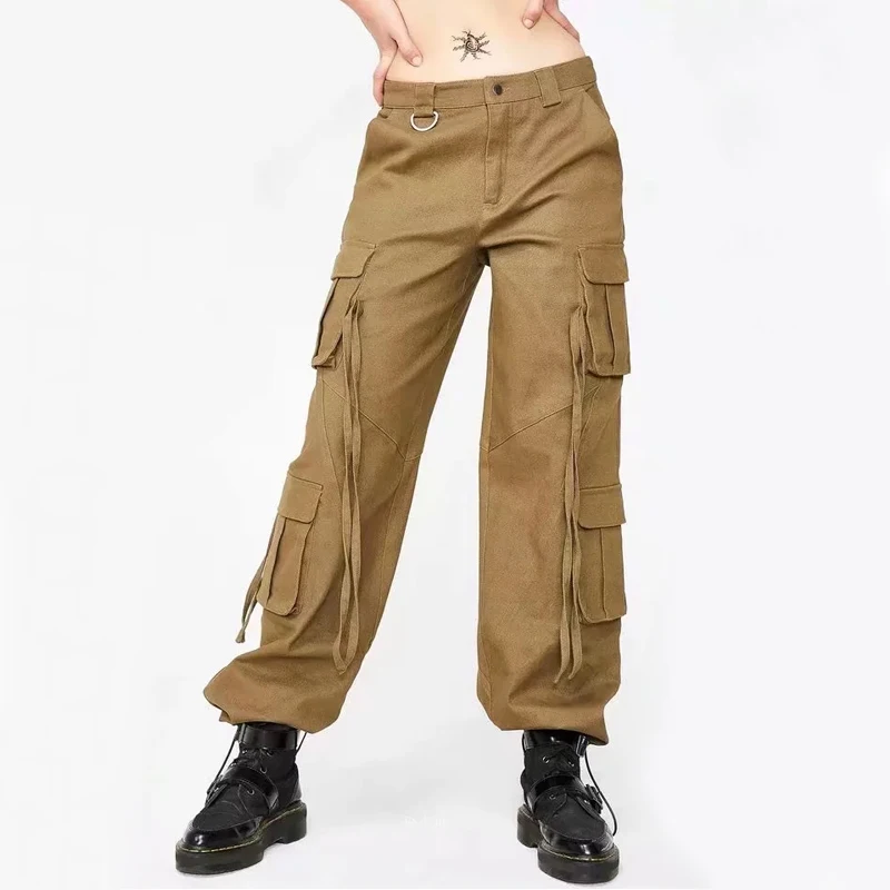 

Women Cotton Strap Detail Cargo Pants Jogger Good Quality Track Pants