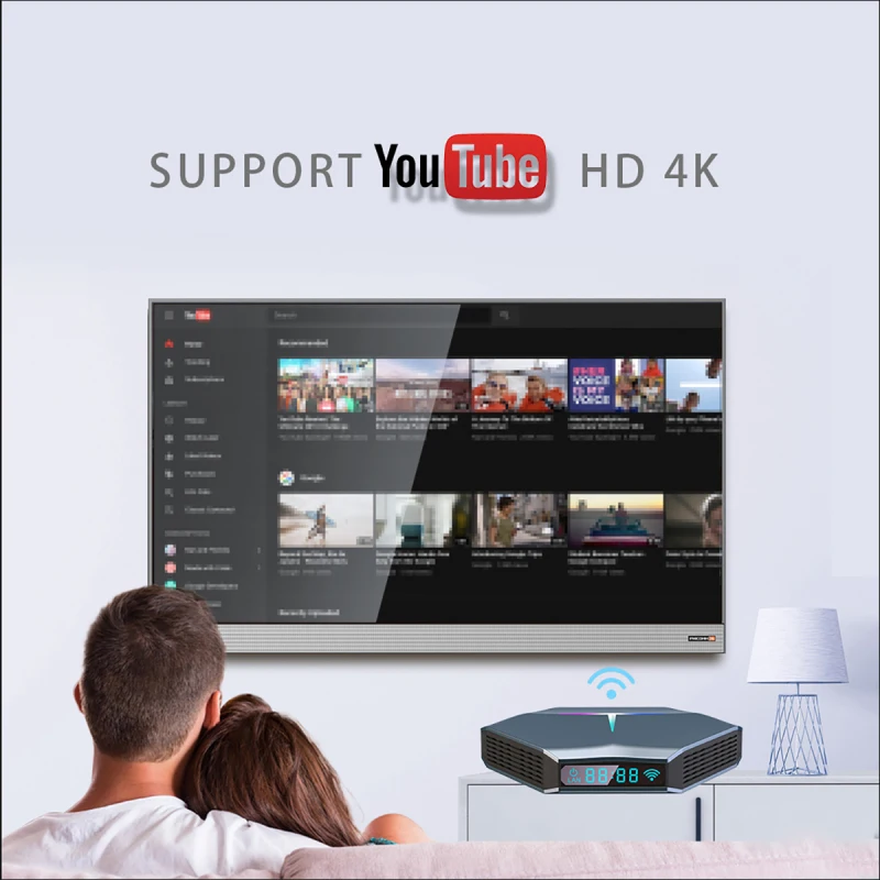 Приставка Смарт-ТВ A95X F4 Amlogic S905X4 Android 10 4 Гб 32 ГБ Youtube медиаплеер 8K с дистанционным
