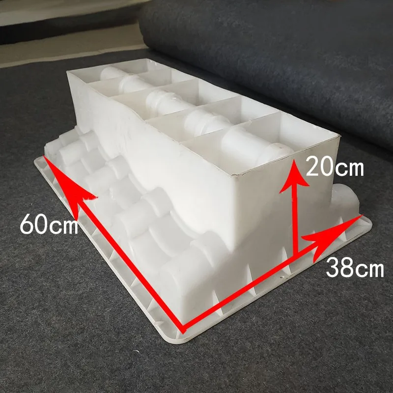 Цемент старый кирпич квадратная форма для крыши делая кирпичная форма 3D резьба противоскользящие бетонные пластиковые формы для керамической плитки 60x38x20 см