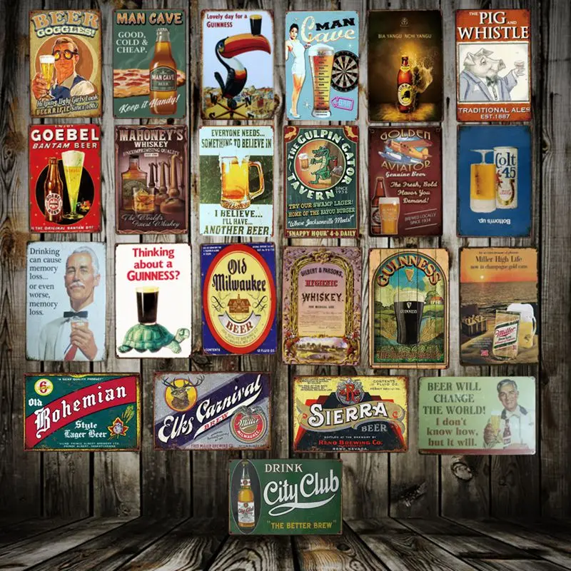 

[ DecorMan ] Guinness WHISKEY Beer World TIN SIGN Custom wholesale Mural Paintings Bar PUB Decor LT-1818