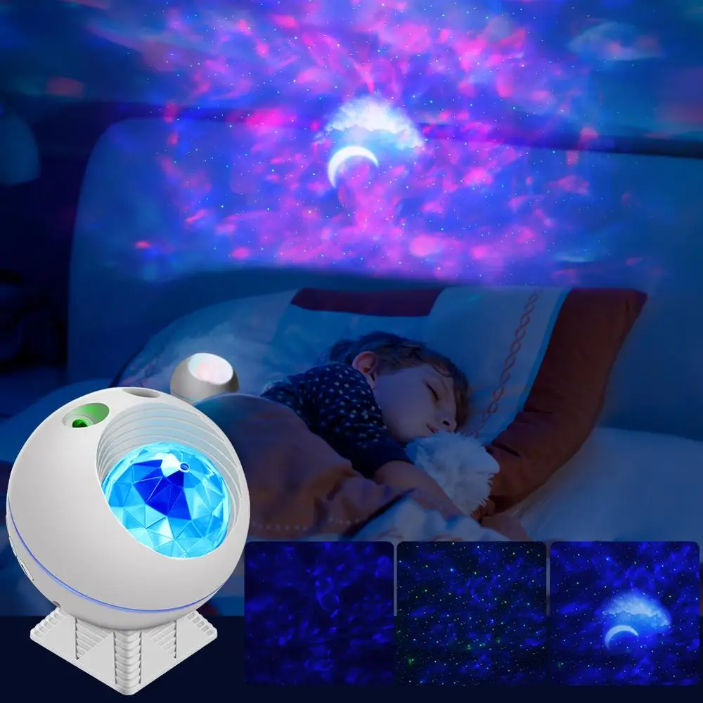 

Проектор звездного неба, Луны, галактики, океана, светодиодный ночник для спальни с пультом дистанционного управления для детей, подарки дл...