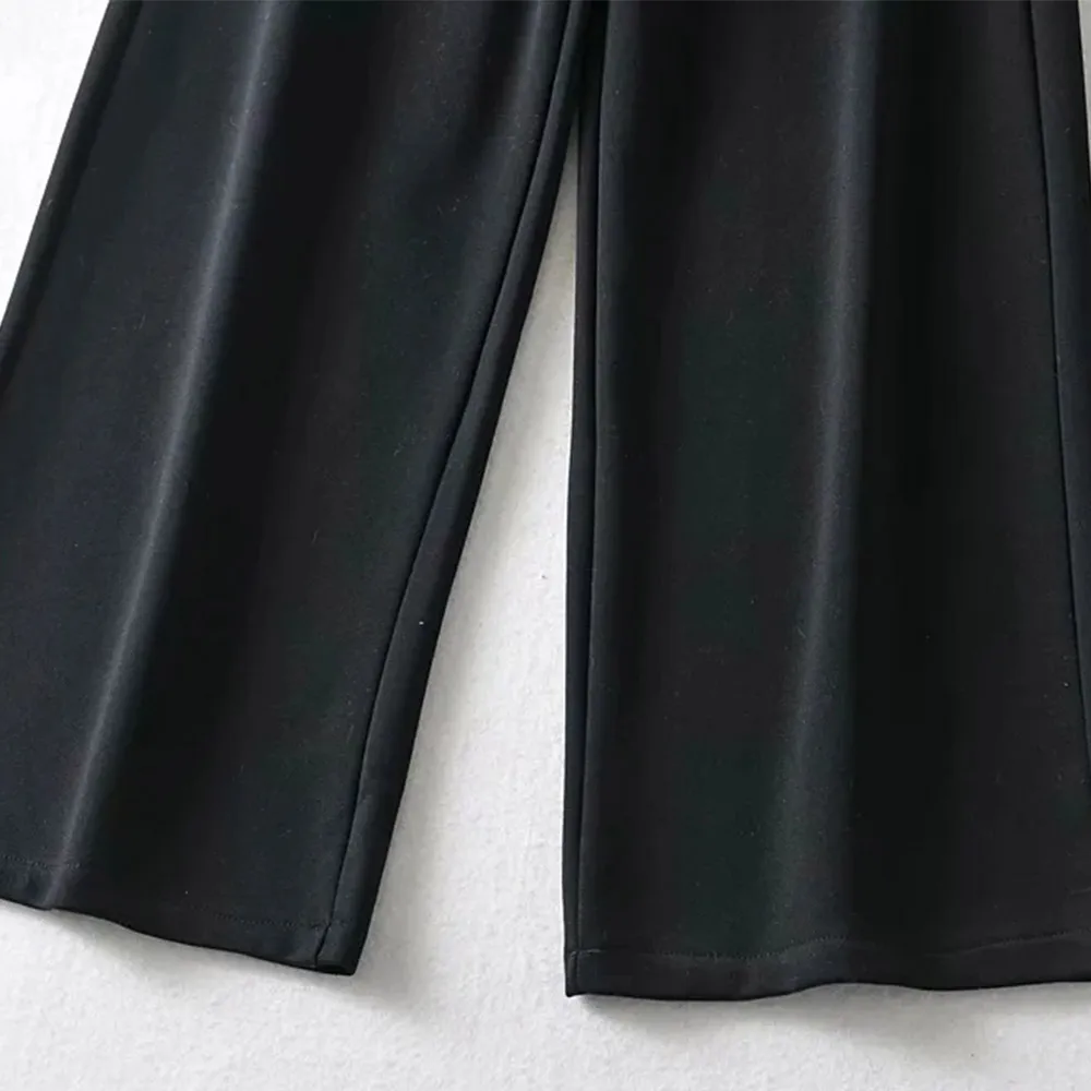 

New Style High Waist Full Length Joggers Casual Elastic Waist Drawstring Sweatpants Loose Pants for Women Black White Winter
