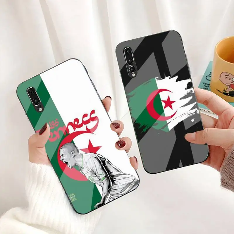 

Algeria Flag Phone Case Tempered Glass For Huawei P9 10 Plus 20 Pro Mate9 10 20 20pro Honor7A 8X 9 10 Nova3i 5
