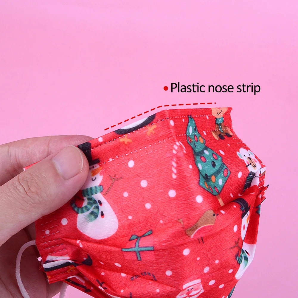 10 шт. одноразовые маски для детей с принтом Санта-Клауса | Всё безопасности труда