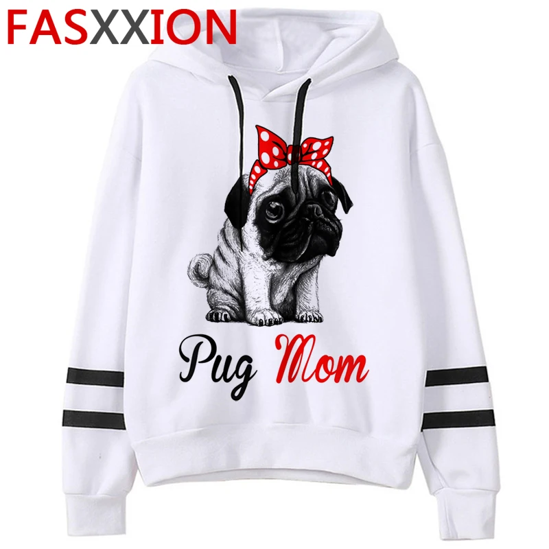 

Harajuku Kawaii Pug Graphic Aesthetic Oversized Hoodies Women Ladies Streetwear Kawaii Dogs Anime Sweatshirt Pugs Hoody Female