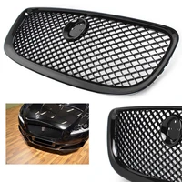 car front bumper mesh grille honeycomb exterior moulding grill for jaguar xj 2010 2011 2012 2013 2014 2015 with emblem