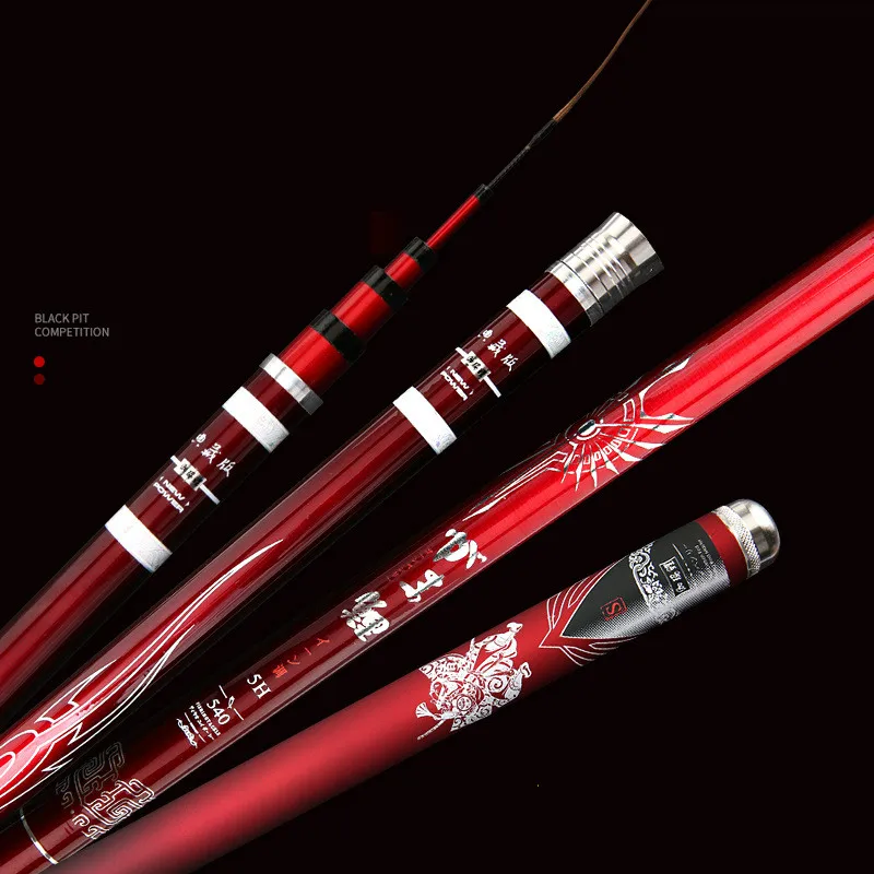 Carbon Fiber Hand Pole Super Hard 28 Tonalty Fishing Rod 3.6m-7.2m Telescopic Wedkarstwo Olta Carp Fishing Peche Vara De Pesca enlarge